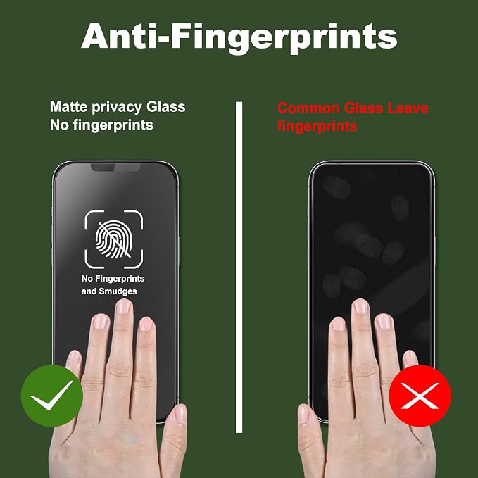 [2-Pack Matte Tempered Glass Screen Protector for iPhone 15 Pro Max Anti-Fingerprint &amp Oil Resistant Smooth as Silk 9H Hardness Bubble-Free Case Friendly 6.7-Inch