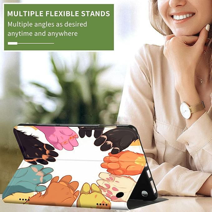 Case for Kindle Fire HD 10 &amp 10 Plus Tablet 10.1 (13th/11th Generation 2023/2021 Release) Lightweight Slim PU Leather Adjustable Multi-Angle Smart Shell Cover with Auto Wake/SleepA Flowers Art