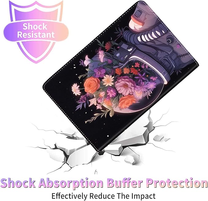 Case for iPad Pro 11 Inch 2022/2021/2020 (4th/3rd/2nd Gen) for iPad Air 5th / 4th Generation 10.9 Inch (2022/2020) Durable Shockproof Protective Cover，Black Woman Queen Afro Design