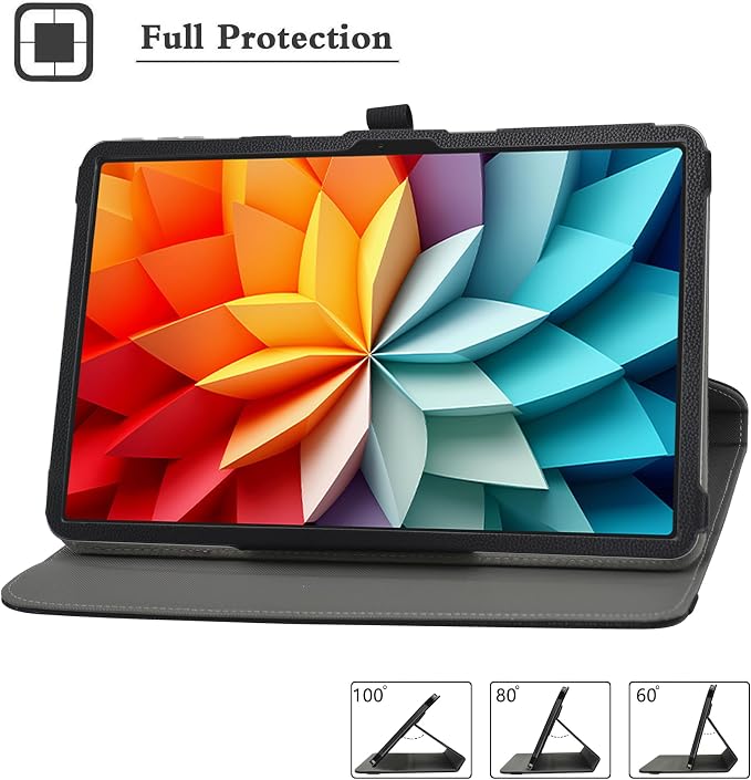 MAMA MOUTH for DOOGEE T36 Rotating CaseBlackview Mega2 Case360 Degree Rotary Stand with Cute Pattern Cover for DOOGEE T36 /Blackview Mega2 /Mega2 WiFi 12 TabletsBlack