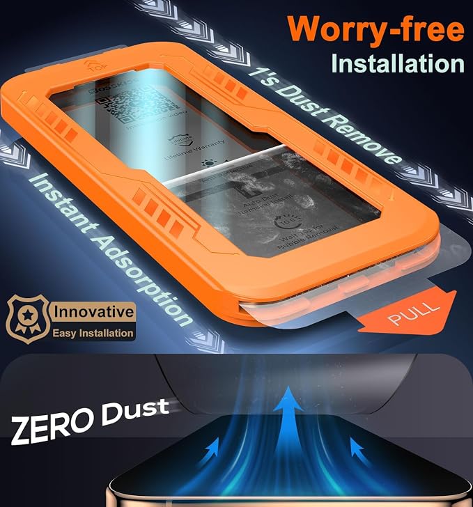 BossKiss for iPhone 11/iPhone XR Screen Protector TOP 9H Hardness Military Grade Shatterproof HD Tempered Glass Full Coverage Anti-Scratch Easy Installation Case Friendly 2 Pack