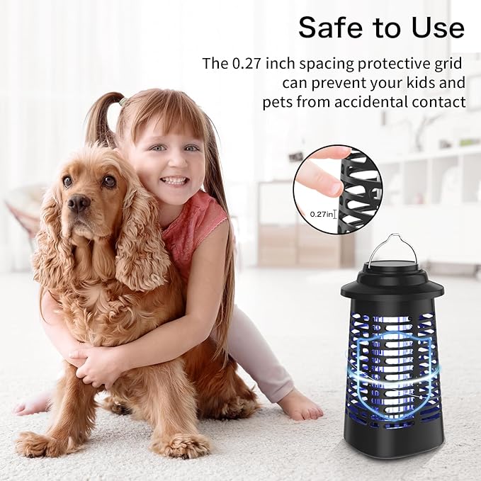 Bug Zapper, Mosquito Zapper Outdoor, Electric Fly Traps, Insects Zapper Indoor with, 4200V Mosquito Killer for Home, Kitchen, Patio, Backyard