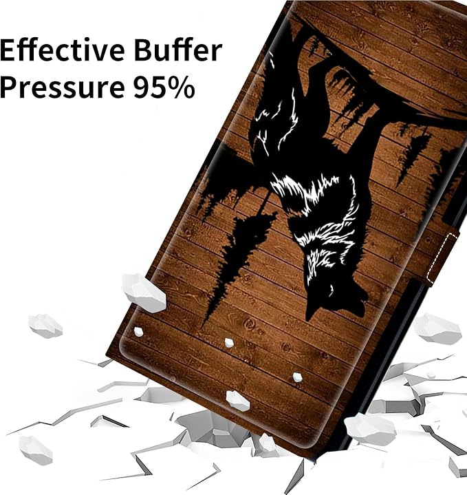 for Google Pixel Tablet Case 2023 Universal Tablet CaseSlim PU Leather Multi-Angle Viewing Cover with 360 Degree Rotatable Kickstand forPixel Tablet 2023 11-inchBlue Wolf