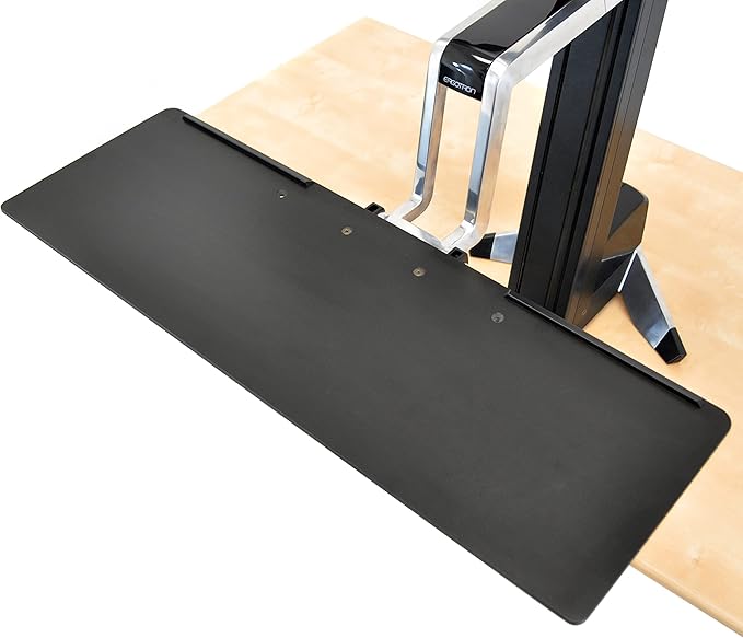 Ergotron – WorkFit-S HD Single Monitor Standing Desk Converter, Sit-Stand Workstation for Tabletops – 16 to 28 lbs, Black