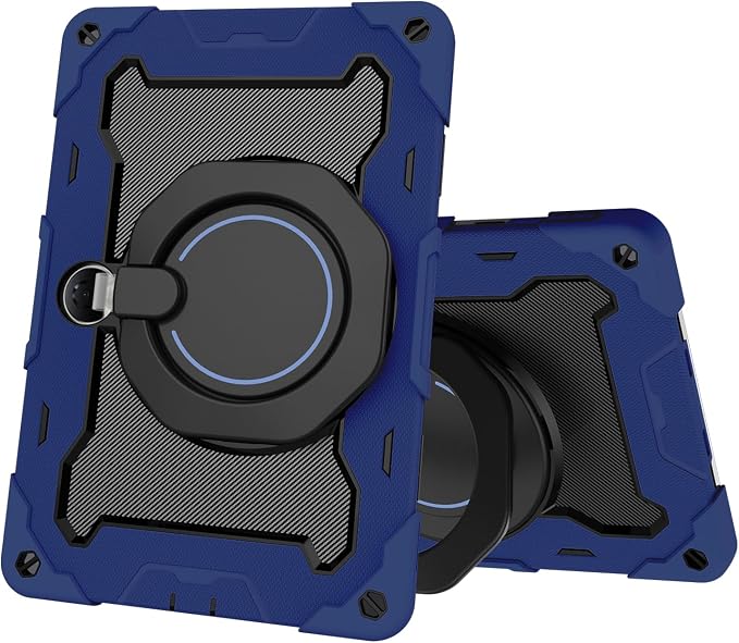 Tablet Case for Honor Pad 9 12.1 Kids Rainbow Heavy Duty Silicone Shockproof Case with Pencil Holder Shoulder Strap Rotating Fold Kickstand Hand Strap