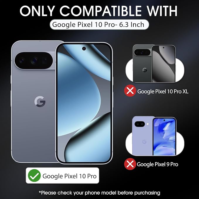 3 Pack Privacy Screen Protector for Google Pixel 10 9H Hardness Anti-Spy Tempered Glass Protection Film Google Pixel 10 6.3 Support Fingerprint Reader Anti-Scratch Case Friendly