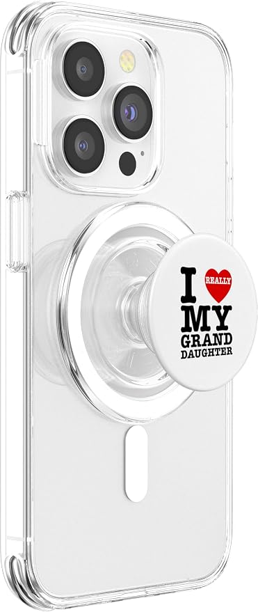 I Love My Granddaughter I Heart Grandma Grandpa Matching Art PopSockets Standard PopGrip