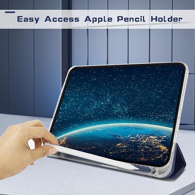 Case for iPad 9/8/7 Gen Case(2021/2020/2019)- Shockproof Cover with Built-in Pencil Holder- Smart Auto Sleep/Wake - Perfect for Students at Home/School-Pink