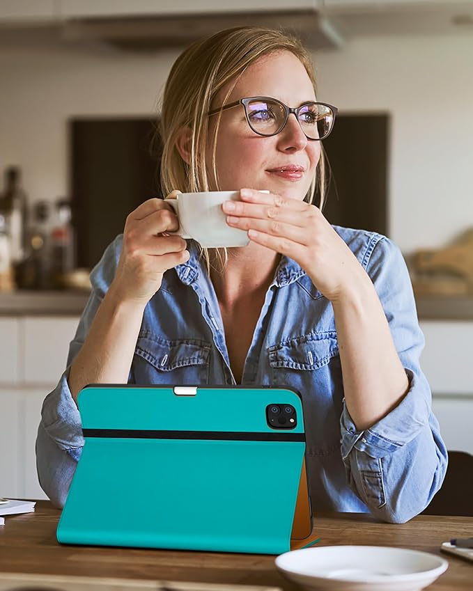 DTTO Case for iPad Pro 11 Inch 4th / 3rd / 2nd / 1st Generation 2022/2021/2020/2018Premium PU Leather Folio Stand Cover with Hand Strap Auto Wake/SleepMultiple Viewing Angles Black
