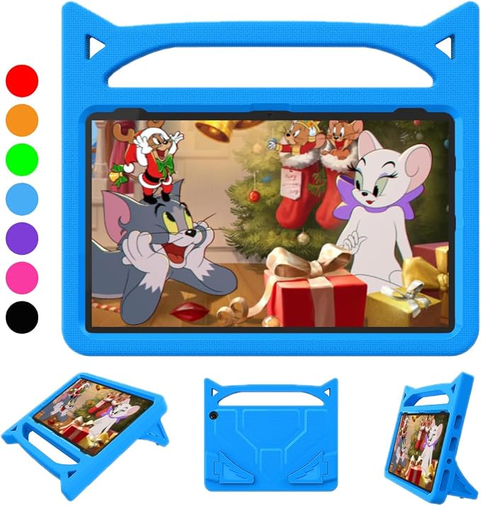 10 inch Tablet case for KidsLight Weight Shock Proof Handle Stand Kids Friendly.2023/2021 Release.Incompatible with TCL iPad Samsung 10in Tablet.(Black)