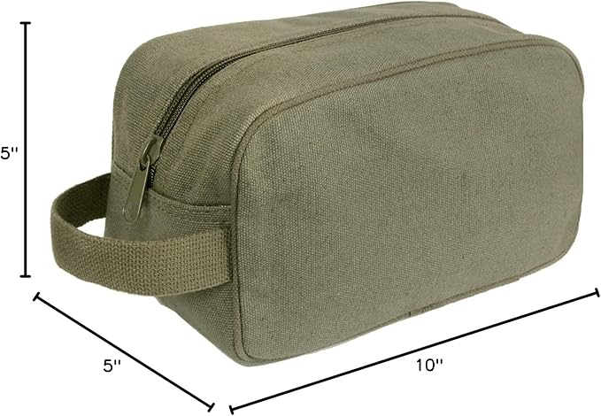 Rothco Heavyweight Canvas Travel Dopp Kit - Shave and Shower Toiletry Organizer
