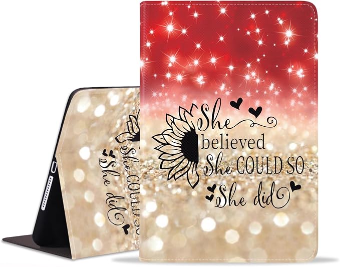 Case for Samsung Galaxy Tab S10 Lite/ S10 FE/ S9 FE 5G 10.9 Inch/ S9 11 Inch - Slim PU Leather Folding Stand Folio Cover with Auto Sleep/Wake American Flag &amp Bullets