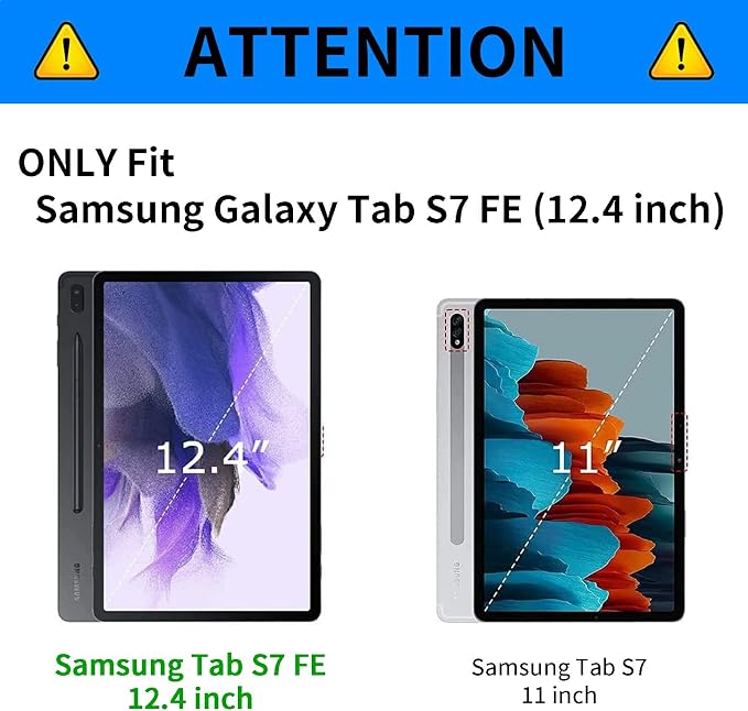 for Galaxy Tab S7 FE 5G Case 2021 PU Leather Smart Cover with Adjustable Stand &amp Auto Wake/Sleep Case for Samsung Galaxy S7 FE 5G/S8 Plus/S7 Plus 12.4 inch - Blue Art Butterflies