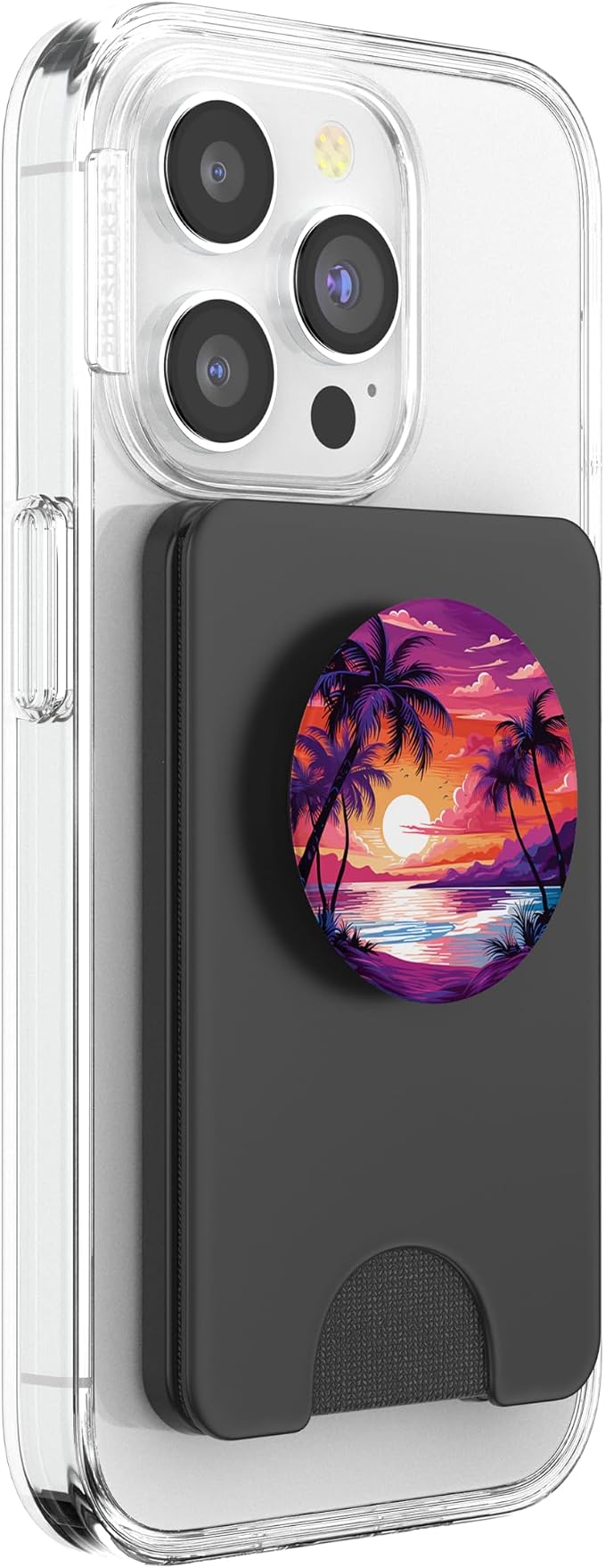 Palm Tree Beach Sunset Tropical Ocean Palms PopSockets Adhesive PopGrip