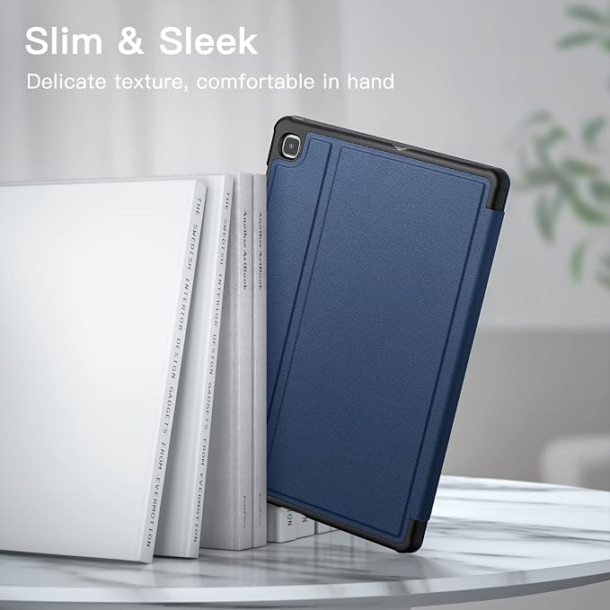JETech Folio Case Cover for Samsung Galaxy Tab S6 Lite 10.4 Black | Multi-Angle Stand Cover S Pen Holder Slim Protective Cover Auto Wake/Sleep