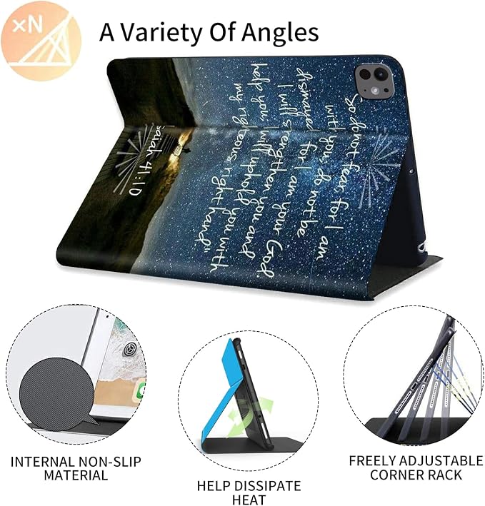 FUYOCWE for iPad Pro 13 Inch Case (M47th Generation2024 Model A2925A2926A3007)PU Leather Slim Folding Stand Case for iPad 13 7th GenAuto Sleep Wake Cover -A Dream Catcher Wolf