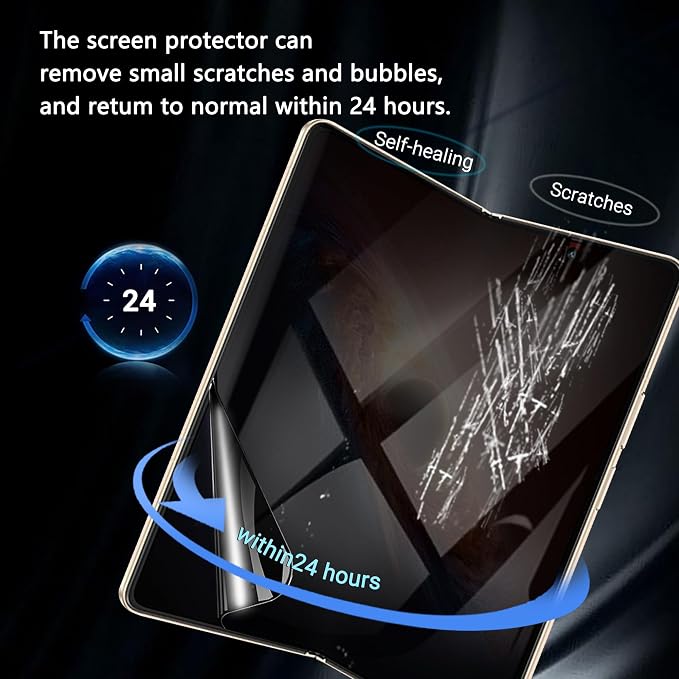for iPhone 17 Pro Max Back Screen Protector Flexible Film Not Glass with Camera Lens Protector 2+2 Pack Self-Healing Anti Scratch HD Clear Soft TPU Protective Hydrogel Film