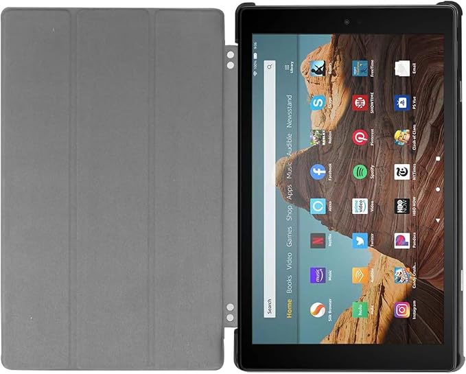 Tablet Cover for Amazon Kindle Fire HD10 7th 9th Generation(2017/2019 Release) Ultra Slim Folio Stand Lightweight Leather Case for Kindle Fire HD 10 7th 9th Gen 10.1 (KST-Dark Blue)