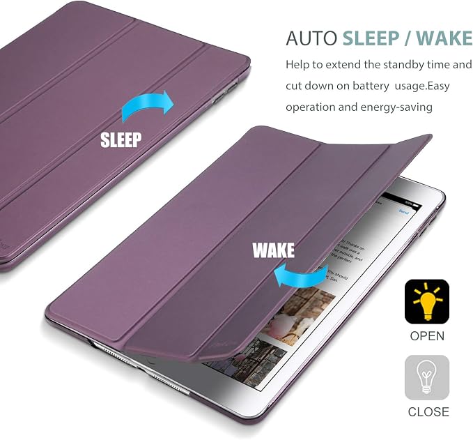 ProCase Smart Case for iPad mini 1 2 3(Model: A1432 A1454 A1455 A1489 A1490 A1491 A1599 A1600) Slim Lightweight Stand Cover with Translucent Frosted Back Support Auto Sleep/Wake -Grey