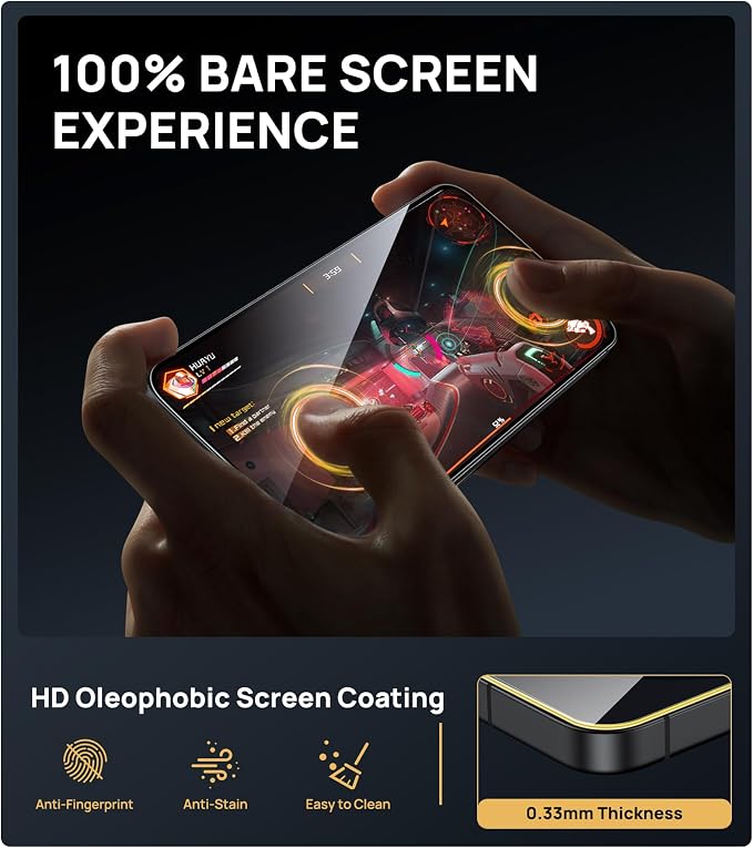 SSLOTSCASE for iPhone 17 Privacy Screen Protector [2 Pack] [9H Hardness] | Anti Spy Tempered Glass Film Military Grade Shatterproof Easy Installation Anti Reflective Screen Protector for iPhone 17