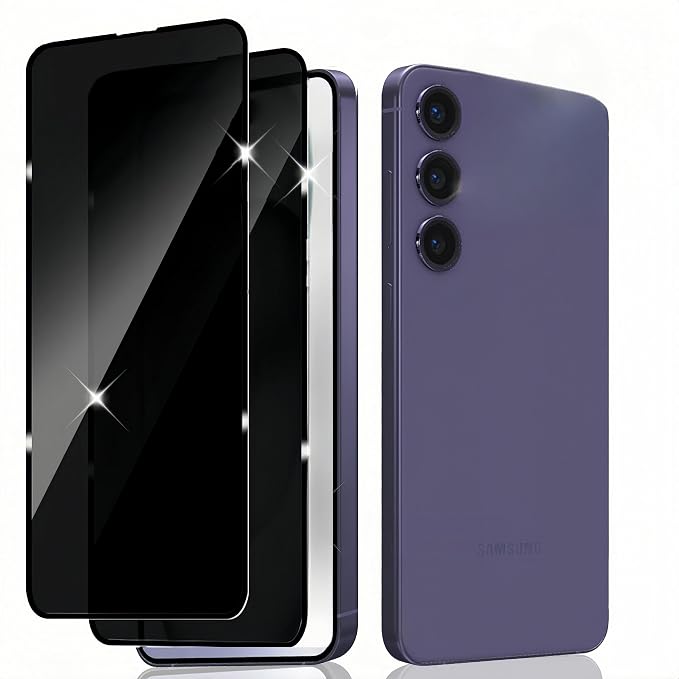2 Pack for Samsung Galaxy S24 Plus Privacy Screen ProtectorAnti Spy Tempered Glass Anti-Scratch Case Friendly