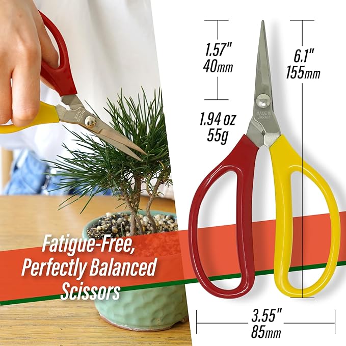 SUIZAN Trimming Scissors 6" - Japanese Garden Plant Herb Buds Flower Shears