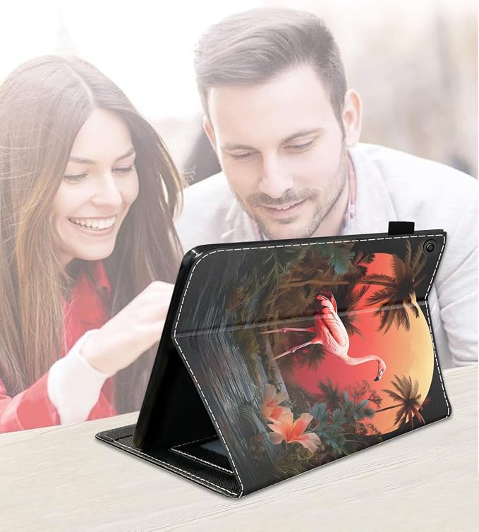 Case for Amazon Fire HD 10 Tablet (9th/7th Generation 2019/2017 Release) Slim PU Leather Cover with Card Slot &amp Auto Wake/Sleep for Fire 10.1 Tablet African American Girl