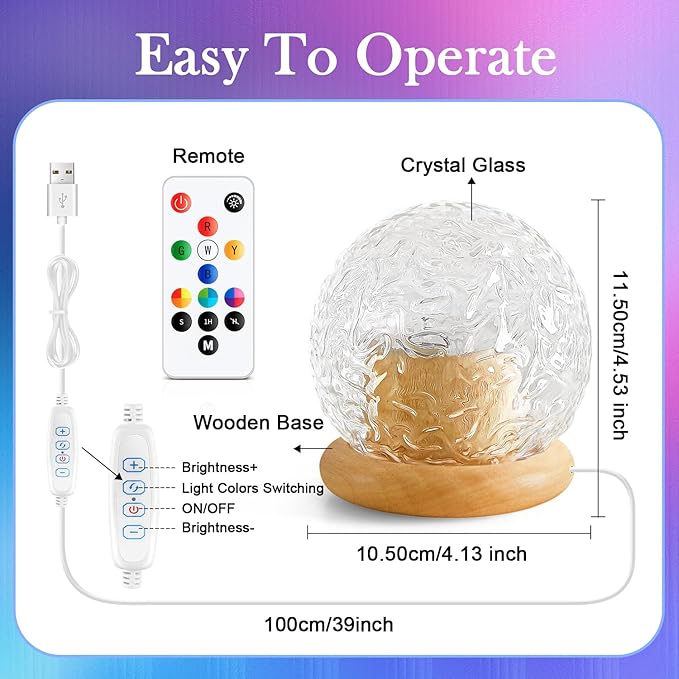 Christmas Gifts Teen Girls Kids Crystal Light Projector, 216 Modes Mood Lighting for Bedroom, Remote & USB Control Room Lights for Bedroom, Ambient Lighting Aesthetic Room Decor for Teen Girls Gifts