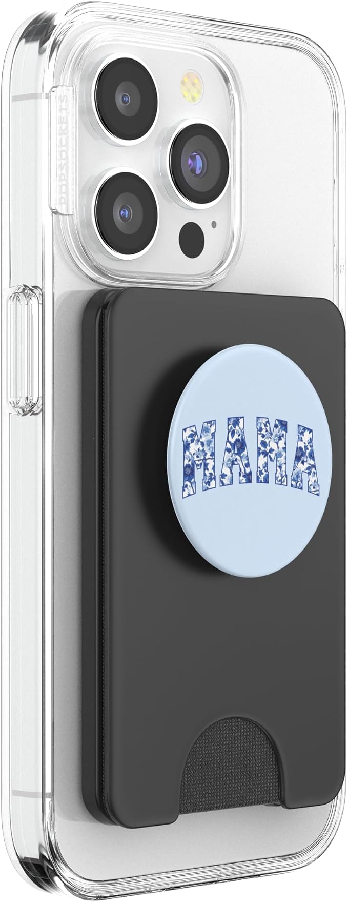 Mama Blue Chinoiserie Floral PopSockets PopGrip for MagSafe