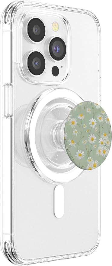 Daisy Flower Floral Sage Green PopSockets Adhesive PopGrip