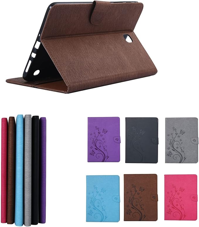 Case for Samsung Galaxy Tab A 8.0 inch Tablet Case 2015 (Model SM-T350/T355/P350/P355) with Pencil Holder [Auto Sleep/Wake] Stand Folio PU Leather Shockproof Cover Magnetic Smart WalletNight