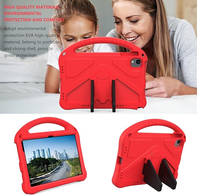 YRH for Urao C107 10.1 inch Tablet Case 2024 Kids EVA Shockproof Cover with Handle Kickstand for Urao Android Tablet 10.1'' (Black)