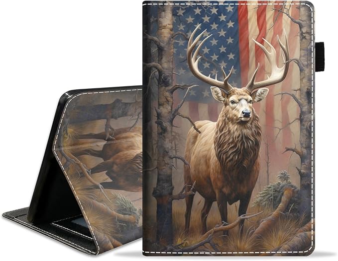 Case for Amazon Kindle Fire HD 10 Tablet (10.1 inch 9th/7th Generation 2019/2017 Release) Slim PU Leather Stand Folio Cover with Auto Wake Sleep Abstract Paint Butterfly