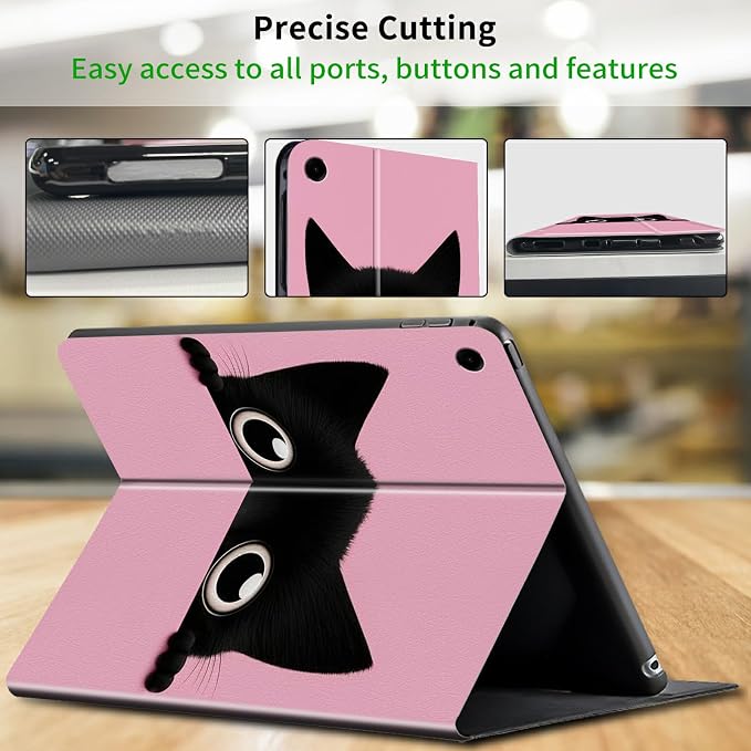 Case for Samsung Galaxy Tab A9 Plus 2023/A11 Plus 2025 11 inch Lightweight Protective PU Leather Smart Stand Cover with Auto Wake Sleep Tablet Case Cover - American Flag &amp Fish