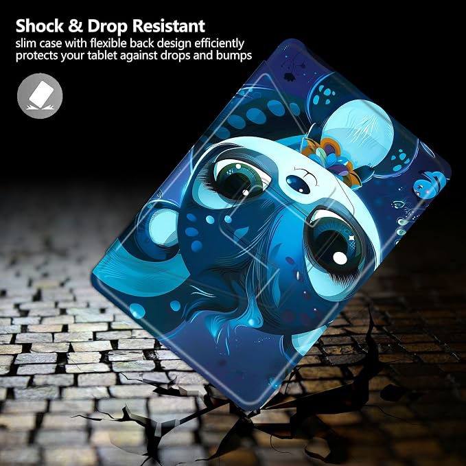 Case for Kindle Fire 7 Tablet (12th Generation 2022 Release) Baseball Theme 360 Degree Rotating Stand Protective Cover with Auto Sleep/Wake for Fire 7 2022 Tablet