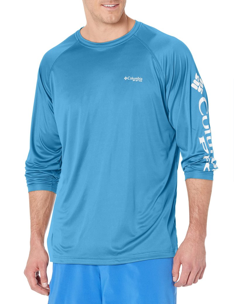 Columbia Men's Big Terminal Tackle Long Sleeve Shirt, Yacht White Logo, 4X/Tall