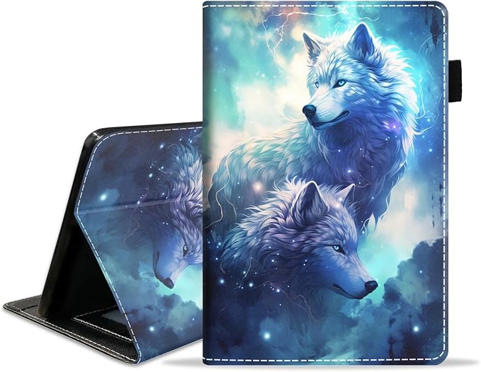 Case for Amazon Kindle Fire 7 Tablet (7 Display 12th Generation 2022 Release) Slim PU Leather Stand Folio Cover with Card Slot &amp Auto Wake Sleep Abstract Paint Butterfly