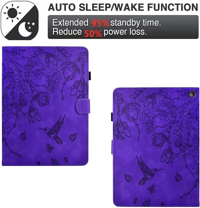 Case for Kindle Fire HD 10 &amp Fire HD 10 Plus 13th/11th Generation 2023 2021 | Synthetic Leather Flip Folio Stand Cover with Auto Wake/Sleep for Kindle Fire HD 10 &amp Fire HD 10 Plus Beach