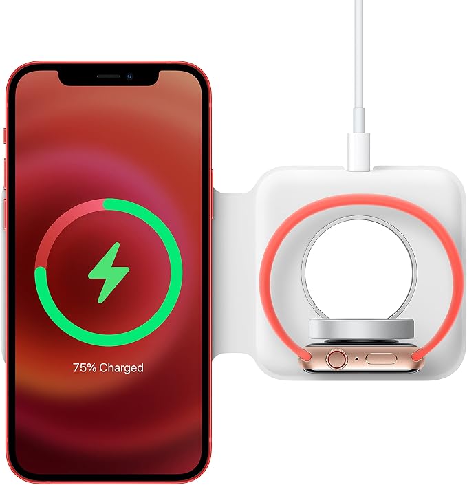 Apple MagSafe Duo - Wireless Charger with Fast Charging Capability Type C Wall Charger Compatible with iPhone AirPods and Watch
