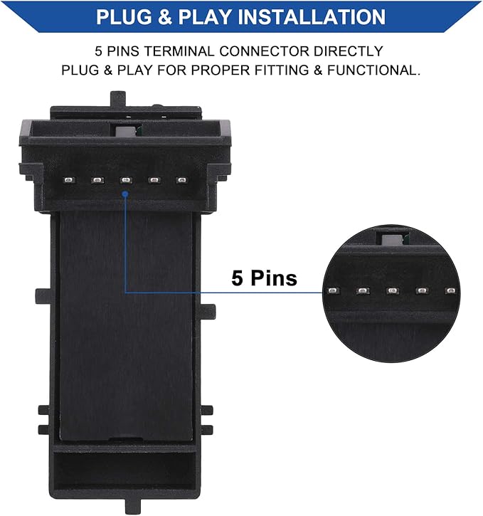 Obaee Power Window Control Switch Button & Front Driver Side Door Lock & Mirror Switch Compatible with Chevrolet Silverado/GMC Sierra 1500 2500 HD 3500 HD 2007-2013