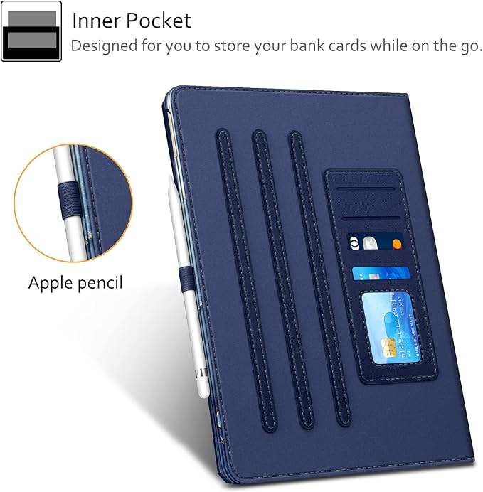 Fintie Multi-Angle Case 2017/2015 iPad Pro 12.9 inch (Old Model) 1st &amp 2nd Gen Case - [Corner Protection] Folio Stand Cover with Pencil Holder &amp Pocket Auto Wake/Sleep Blooming Hibiscus
