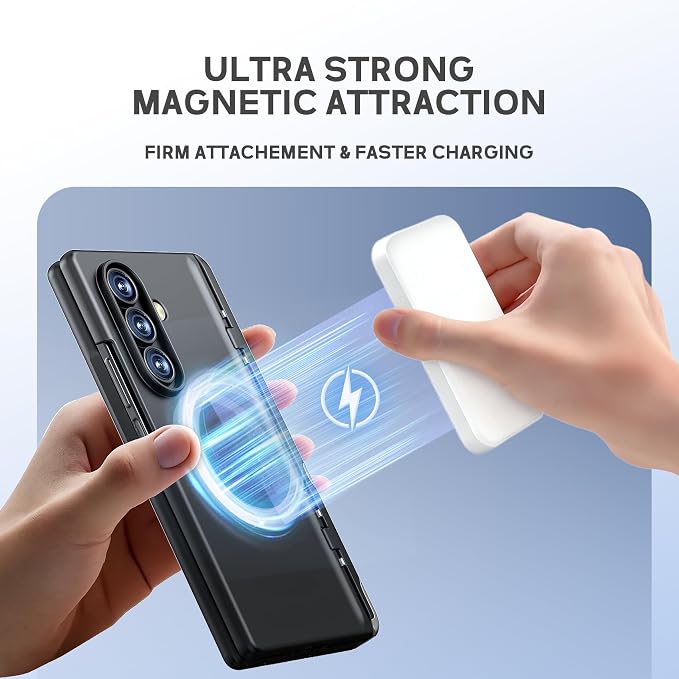 for Samsung Galaxy Z Fold7 Case [Compatible with Magsafe] [Invisible Kickstand &amp HD Screen Protector] Protective Phone Case for Samsung Galaxy Z Fold 7 Black