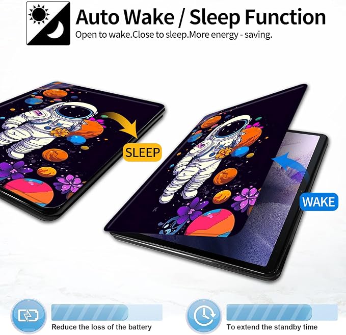 Case for iPad (A16) 11th Generation 11 Inch (2025)iPad 10th Generation 10.9 Inch (2022)PU Leather Slim Standing Smart Coverwith Auto Sleep/WakeBall on Fire