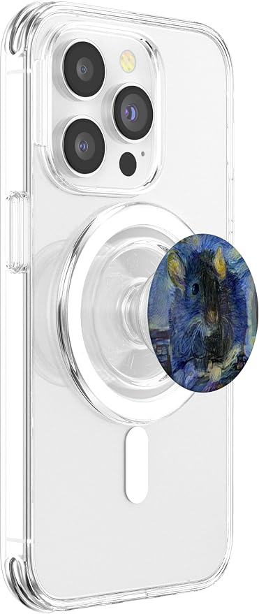 Starry Night Cool Rat Mouse Altered Art Gift PopSockets Adhesive PopGrip