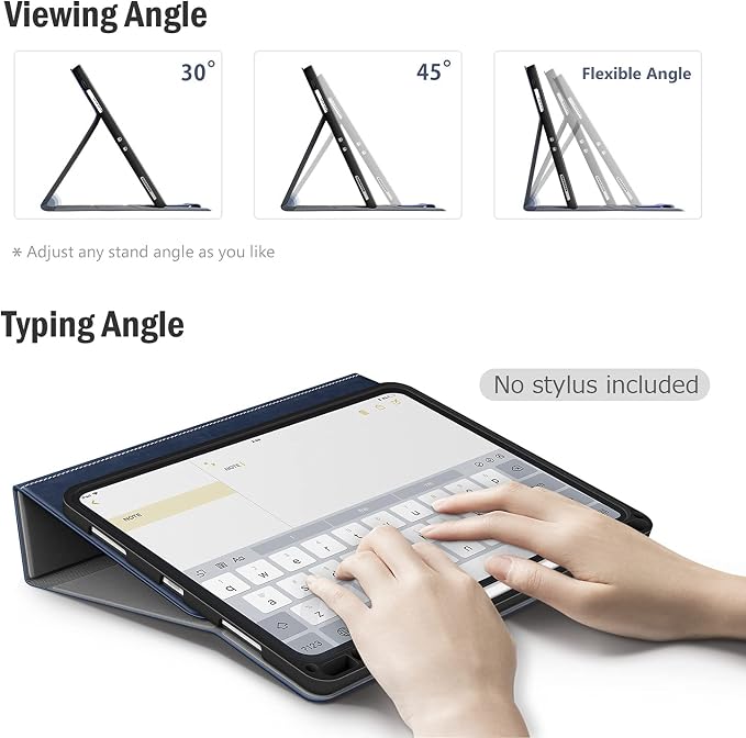Antbox Case for iPad Pro 11 inch 4th/3rd/2nd/1st Generation Black | Vegan Leather with Pencil Holder Auto Sleep/Wake Function iPad Pro 11 Cover