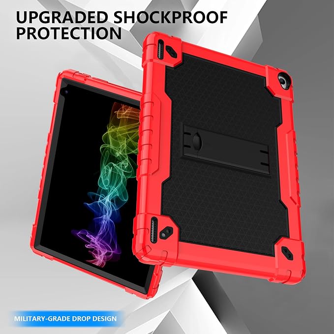 for YQSAVIOR Tab CP10 10.1 CaseHeavy Duty Shockproof with Shoulder Strap Kickstand Hybrid Kids Friendly Cover for Coopers Model CP10 10.1 inch Tablet (Black)