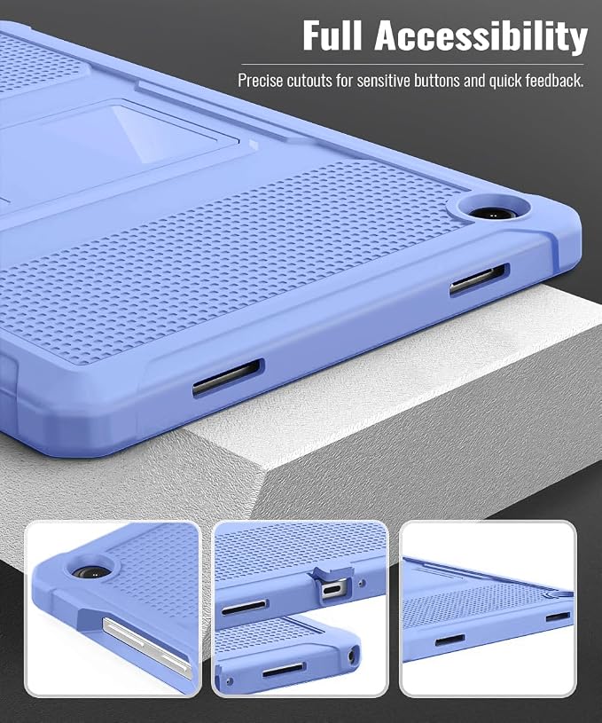 MoKo Shockproof Case Fit Samsung Galaxy Tab A11+ Plus/ A9+ 11 Inch | Full Body Rugged Stand Back Cover with Built-in Screen Protector for Galaxy Tab A11+/ A9+ Tablet Light Gray