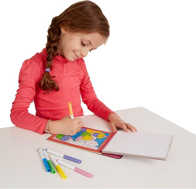 Melissa & Doug On The Go Color by Numbers Kids' Design Board - Unicorns, Ballet, Kittens, and More