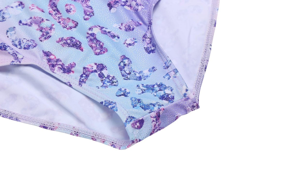 Zaclotre Girls Gymnastics Leotards Clasp Back Leotard with Tumbling Shorts
