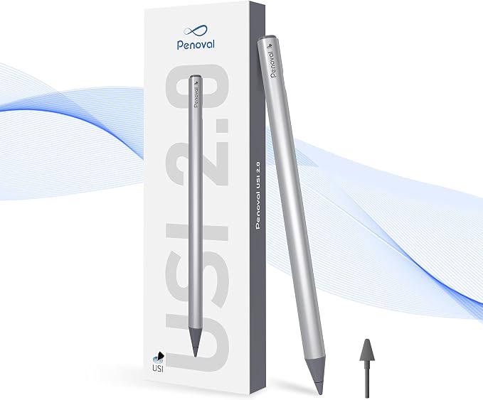 Penoval USI2.0 Stylus Pen for Chromebooks - 4096 Levels Pressure for Lenovo ASUS HP Chrome Devices &amp Google Pixel Tablet | 4096 levels pressure high precision smooth writing active digital pen